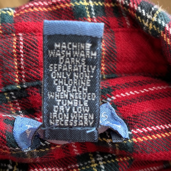 The Children’s Place Infant Size 18mos Red Plaid Long Sleeve Button Up Flannel - Picture 4 of 4